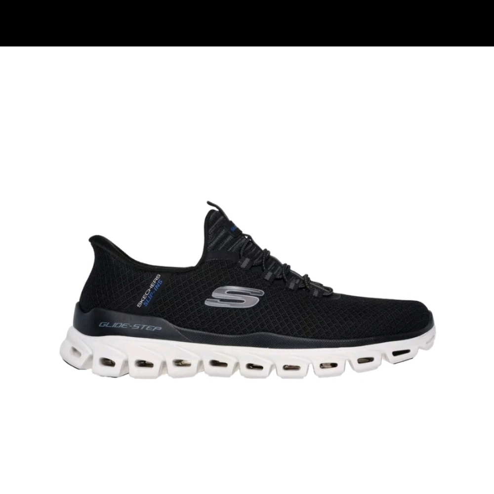 Skechers Men's Glide-Step Noxus Hands Free Slip-in Sneaker, Black - Picture 7 of 7